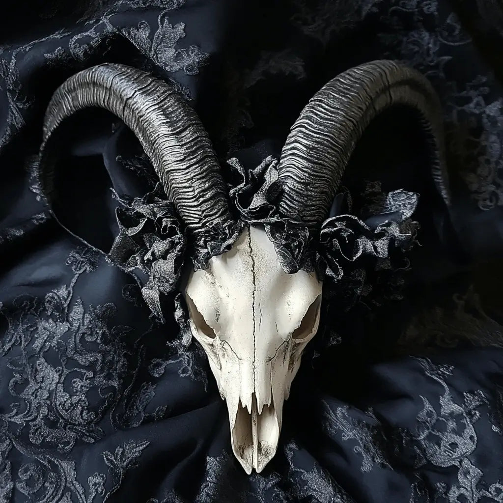 A goat's head symbolizing black magic.