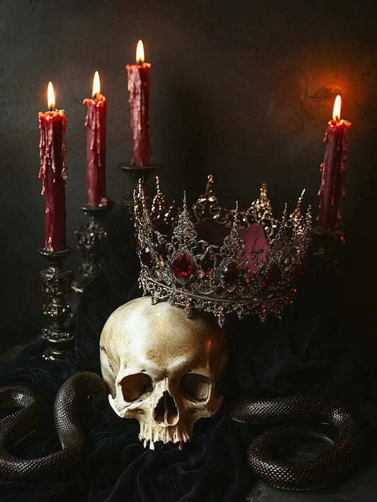 An image of a skull with a crown representing the energy of the Charismatic Power Spell