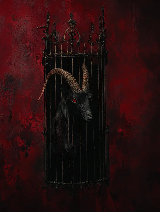 An image of a demon blocked by barriers representing the energy of the Demonic Portal Closure Ritual