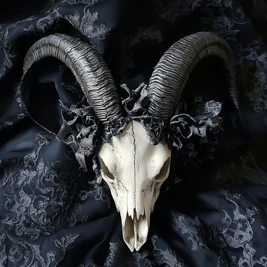 A goat's head symbolizing black magic.