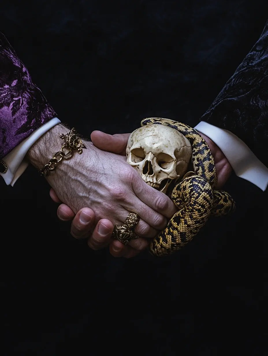 An image of two men shaking hands represents the energy of the Business success Spell