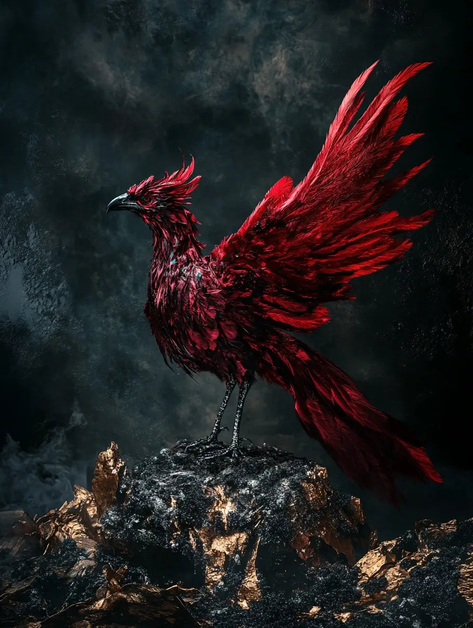 An image of a phoenix rising from the ashes, representing the energy of the Rebirth and Renewal Spell