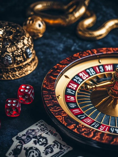 An image of a casino roulette wheel representing the energy of the Supreme Gambler's Spell