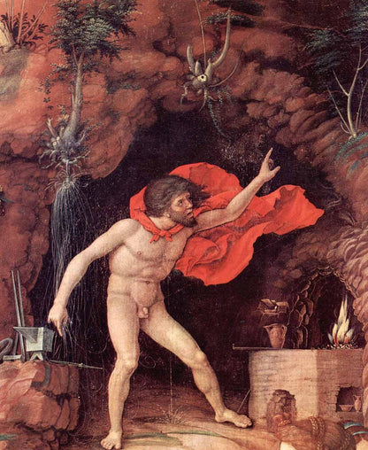 Painting of the Greek God Héphaïstos.