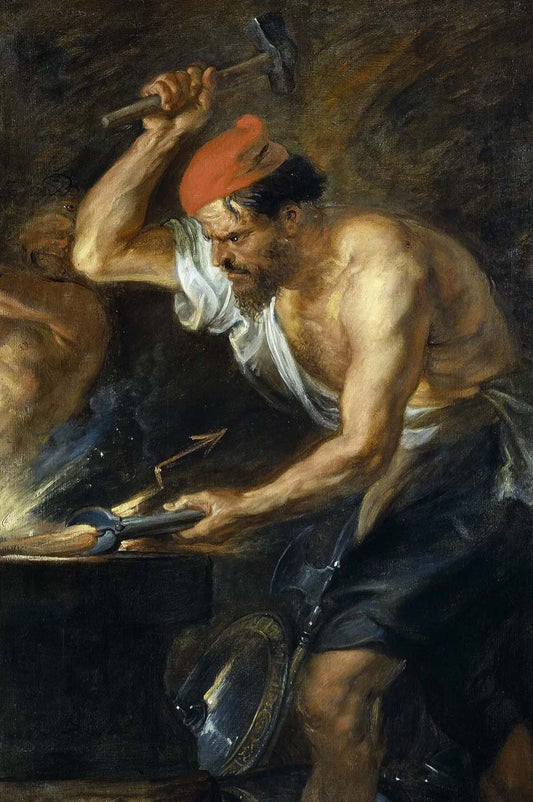 Painting of the Greek God Héphaistos.