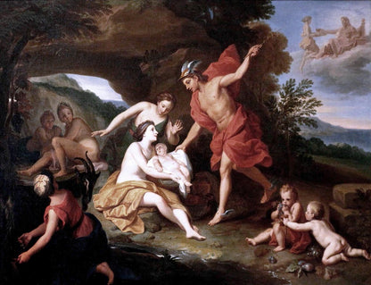 Painting of the Greek God Hermès.