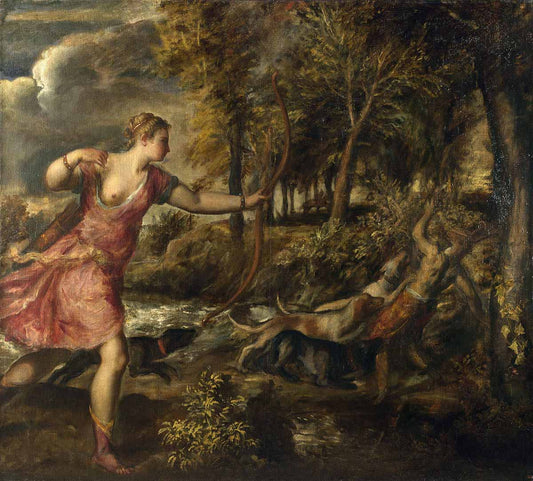 Painting of the Greek Goddess Artemis.